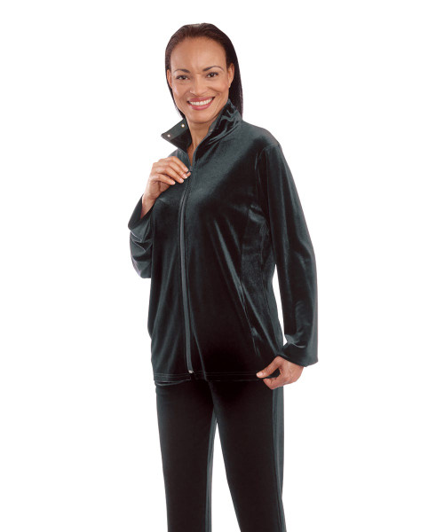 Silverts SV14190 Velour Two-Piece Tracksuit Set For Women Silver, Size=L, SV14190-SV38-L