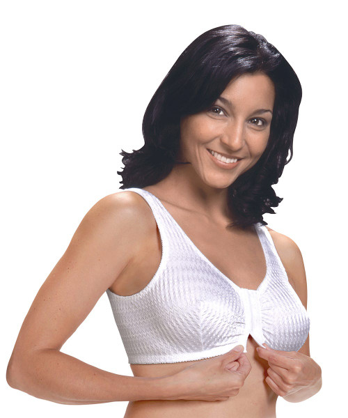 Silverts SV18460 Front Closure Comfort Bras White, Size=36, SV18460-SV39-36