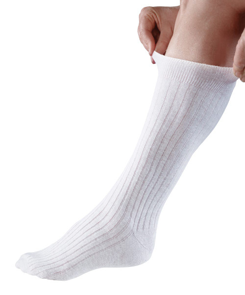 Silverts SV19180 Lightweight Stretch Socks 2 - Pack White, Size=L, SV19180-SV39-L