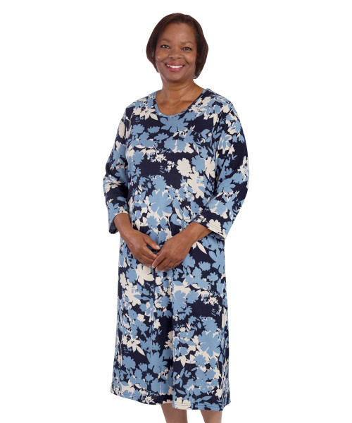 Silverts SV21040 Attractive Adaptive Wheelchair Dress Blue Floral, Size=3XL, SV21040-SV342-3XL Silverts SV21040 Attractive Adaptive Wheelchair Dress Blue Floral, Size=3XL, SV21040-SV342-3XL