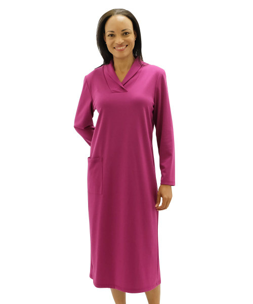 Silverts SV21060 Wheelchair Adaptive Dress For Women -  Ladies Winter Weight Adaptive Apparel Dress Berry, Size=S, SV21060-SV434-S