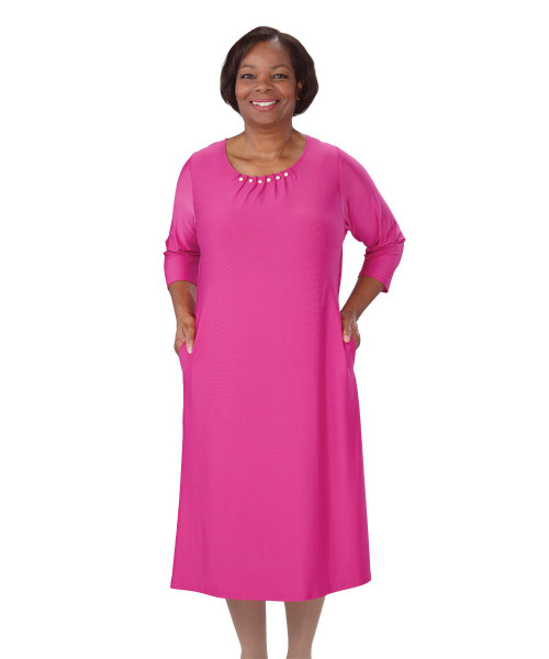 Silverts SV21120 Women's Beautiful Open-Back Spring Color Dress Fuschia, Size=3XL, SV21120-SV63-3XL Silverts SV21120 Women's Beautiful Open-Back Spring Color Dress Fuschia, Size=3XL, SV21120-SV63-3XL