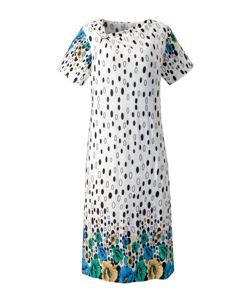 Silverts SV21130 Stylish Open-Back Dress for Women  Multi-Circle, Size=L, SV21130-SV1281-L