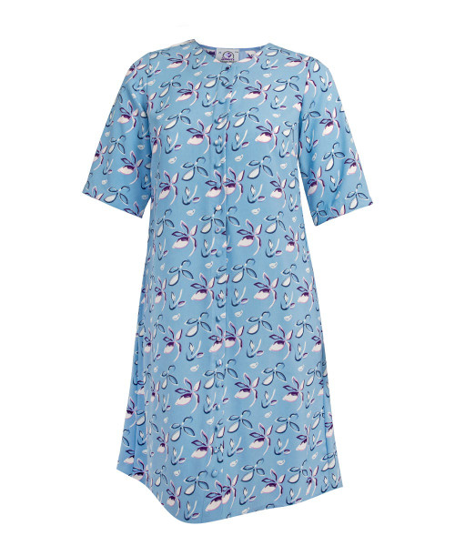 Silverts SV21160 Open Back Adaptive Dress for Women Abstract Flower, Size=XL, SV21160-SV1262-XL