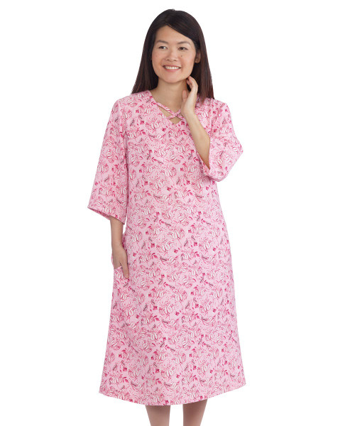 Silverts SV21180 Womens Decorative Neck Adaptive Dress Magenta, Size=XL, SV21180-SV247-XL