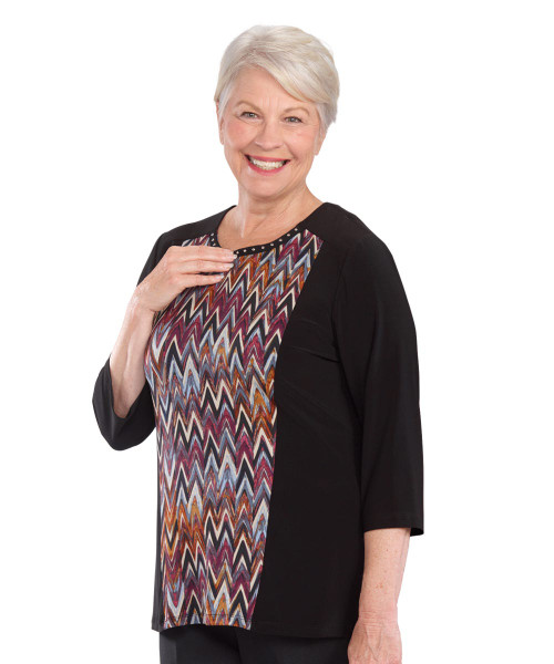 Silverts SV22550 Elegant Stud-Neck Open Back Top For Women - Womens Adaptive Open Back Top Herringbone, Size=XL, SV22550-SV732-XL Silverts SV22550 Elegant Stud-Neck Open Back Top For Women - Womens Adaptive Open Back Top Herringbone, Size=XL, SV22550-SV732-XL