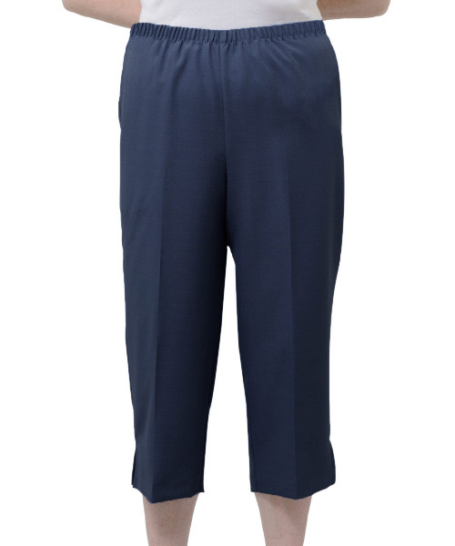 Silverts SV23340 Womens Adaptive Capri Pants Navy, Size=S, SV23340-SV3-S