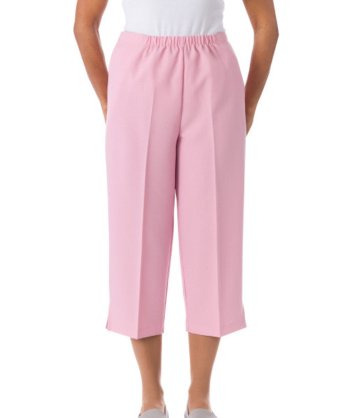 Silverts SV23350 Womens Easy Access Capris Pants Pink, Size=XL, SV23350-SV14-XL