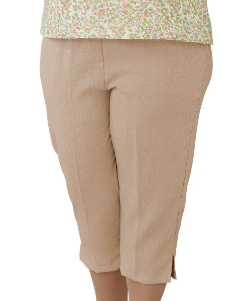 Silverts SV23350 Womens Easy Access Capris Pants Camel, Size=XL, SV23350-SV61-XL