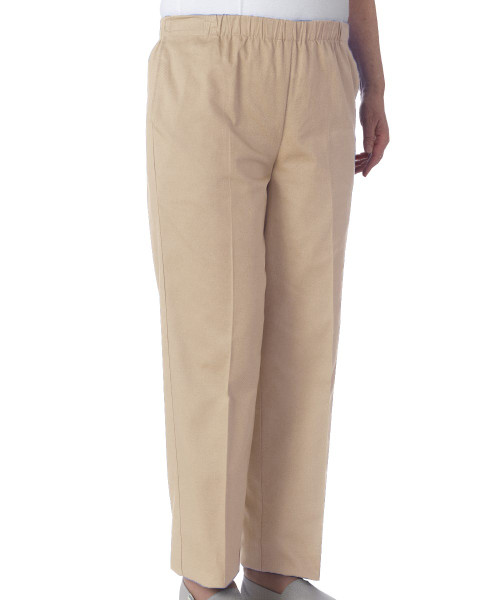 Silverts SV23480 Women's Easy Access Cotton Pants Beige, Size=XL, SV23480-SV5-XL