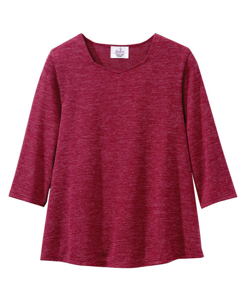 Silverts SV23610 Womens Soft Open Back Adaptive Top  Bordeaux, Size=L, SV23610-SV1103-L