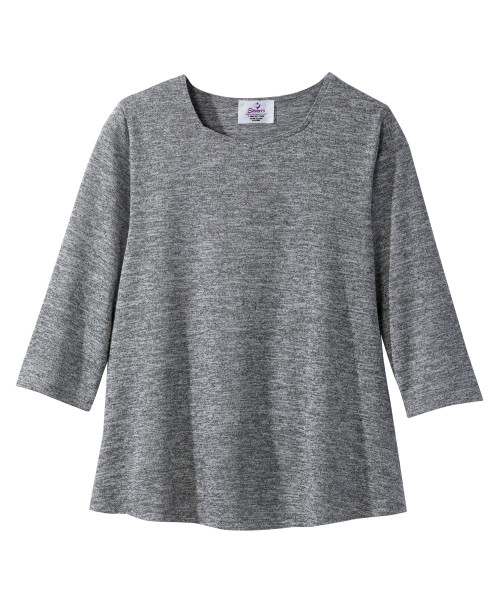 Silverts SV23610 Womens Soft Open Back Adaptive Top  Gray Heather, Size=L, SV23610-SV1135-L