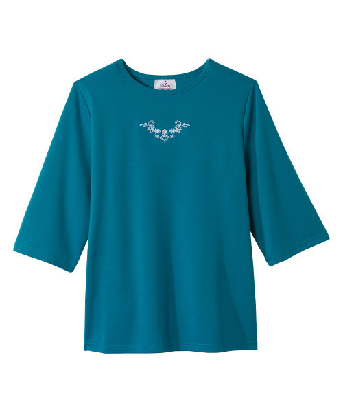 Silverts SV24700 Warm Winter Weight Adaptive Clothing Top for Women Teal, Size=L, SV24700-SV291-L
