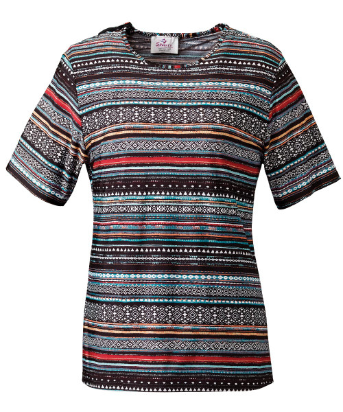 Silverts SV24720 Adaptive Scoop Neck T Shirt For Women Multi Print, Size=XL, SV24720-SV1328-XL