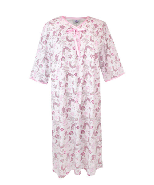 Silverts SV26000 Soft Womens Hospital Gowns Pink Bloom, Size=XL, SV26000-SV1335-XL