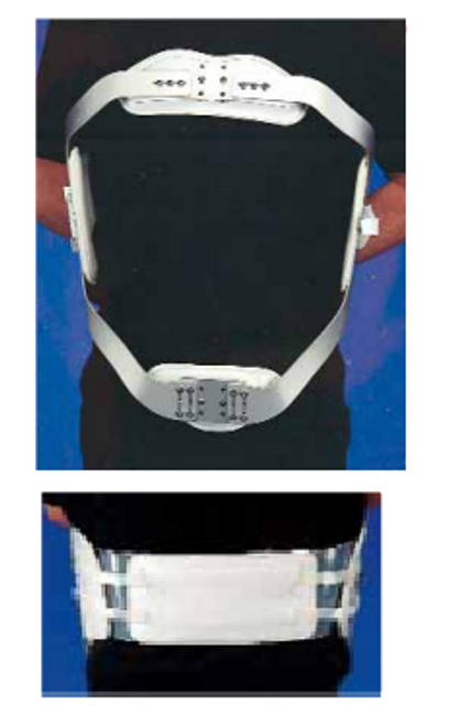 Harris 0926 Men's Corset Fronts 9" - 9½", 5 alternating buckles, 8 eyelets, for 0953-P S-M-ML-L-XL (0926) (Harris 0926)