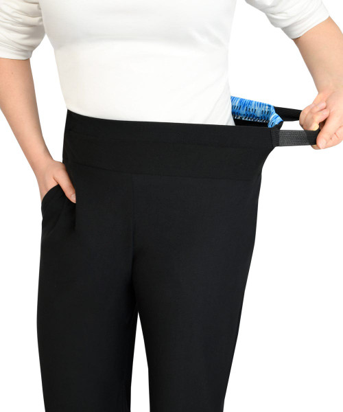 Silverts SV41020 Womens Arthritis Easy Grip Wide Leg Pull On Pants   Black, Size=M, SV41020-SV2-M