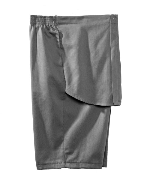 Silverts SV50040 Mens Elastic Waist Cotton Adaptive Shorts Gray, Size=2XL, SV50040-SV18-2XL