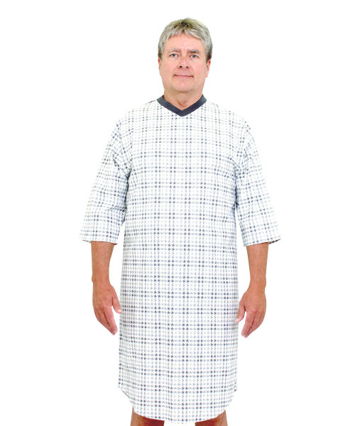 Silverts SV50120 Men's Flannel Hospital Gowns Houndstooth, Size=3XL, SV50120-SV1035-3XL Silverts SV50120 Men's Flannel Hospital Gowns Houndstooth, Size=3XL, SV50120-SV1035-3XL