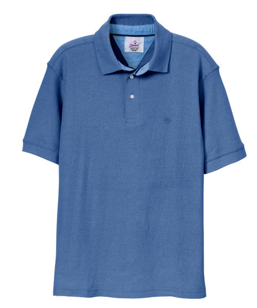 Silverts SV50430 Mens Conventional Polo Shirt Heather Blue, Size=XL, SV50430-SV1370-XL
