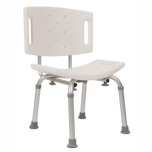PCP 7003 BATH/SHOWER BENCHES Adjustable Shower Chair w/Back - TOOL-FREE
