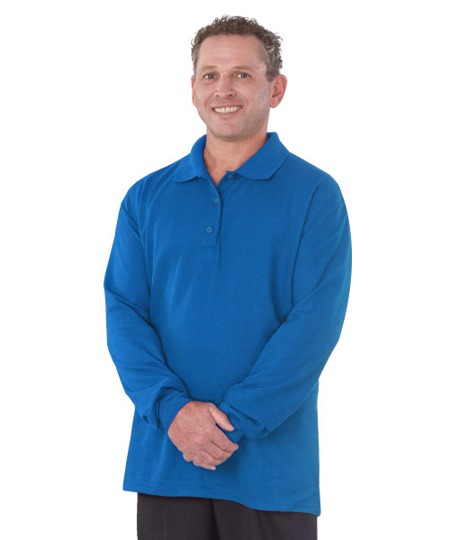 Silverts SV50690 Mens Polo Shirt - Handsome Long Sleeve Polo Jersey Top Royal, Size=L, SV50690-SV36-L Silverts SV50690 Mens Polo Shirt - Handsome Long Sleeve Polo Jersey Top Royal, Size=L, SV50690-SV36-L