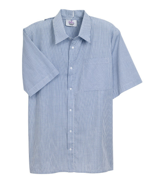 Silverts SV50700 Men's Short Sleeve Adaptive Shirts Cobalt Check, Size=2XL, SV50700-SV1349-2XL Silverts SV50700 Men's Short Sleeve Adaptive Shirts Cobalt Check, Size=2XL, SV50700-SV1349-2XL