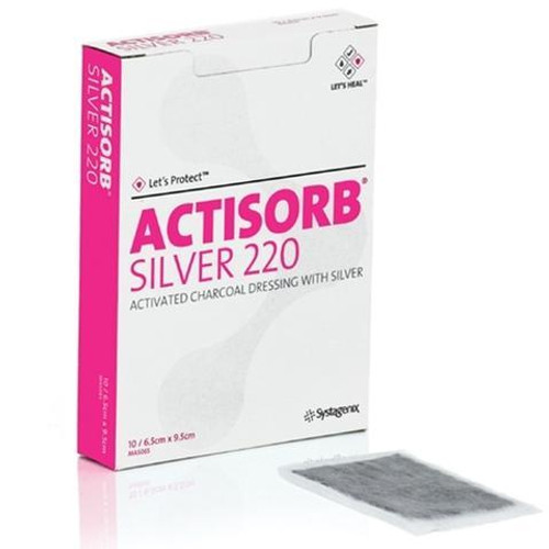 Acelity MAS065 Actisorb Silver 220 Dressing 6.5 cm x 9.5 cm