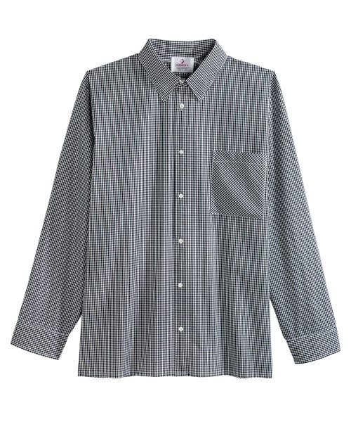 Silverts SV50750 Adaptive Sport Shirt for Men Black Gingham, Size=M, SV50750-SV1320-M