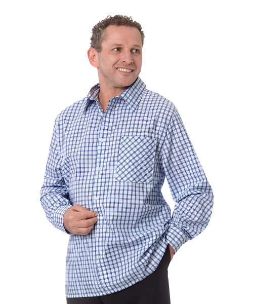 Silverts SV50750 Adaptive Sport Shirt for Men Blue, Size=M, SV50750-SV15-M