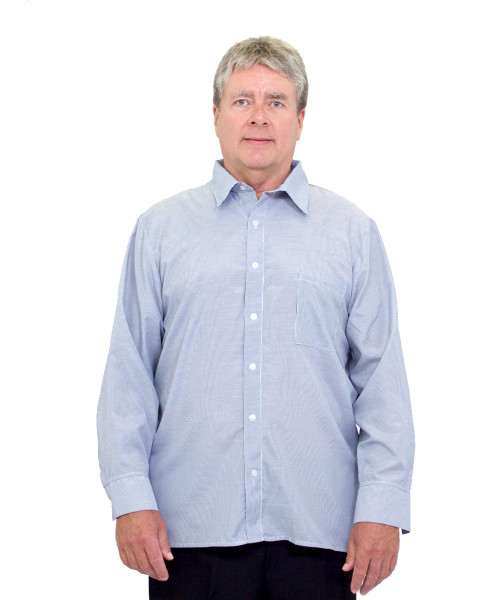 Silverts SV50750 Adaptive Sport Shirt for Men Grey Stripe, Size=2XL, SV50750-SV480-2XL