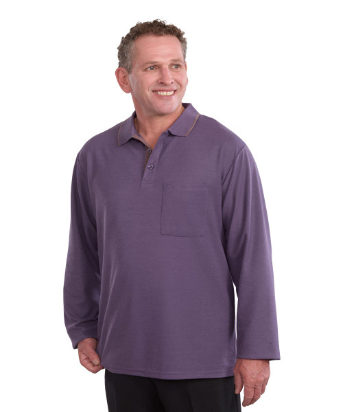 Silverts SV50780 Mens Adaptive Open Back Polo Shirt Grape, Size=2XL, SV50780-SV363-2XL Silverts SV50780 Mens Adaptive Open Back Polo Shirt Grape, Size=2XL, SV50780-SV363-2XL