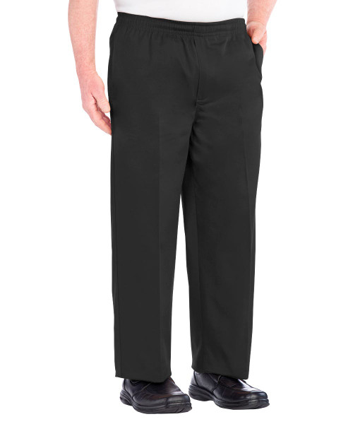 Silverts SV50790 Regular Mens Cotton Elastic Waist Pant  Black, Size=M, SV50790-SV2-M