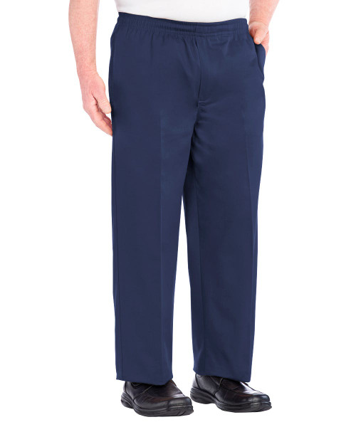 Silverts SV50790 Regular Mens Cotton Elastic Waist Pant  Navy, Size=S, SV50790-SV3-S