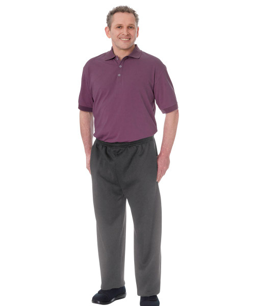 Silverts SV50880 Men's Dementia Alzheimer's Jumpsuit  Eggplant/Grey, Size=M, SV50880-SV1258-M