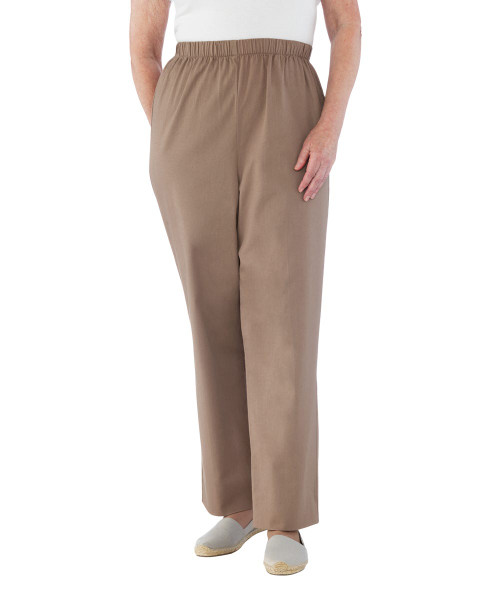 Silverts SV23470 Womens Cotton Wheelchair Pants Deep Taupe, Size=S, SV23470-SV1244-S