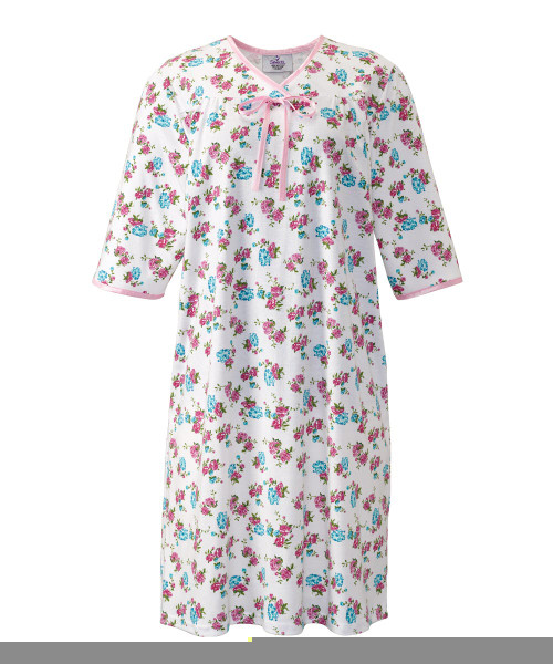 Silverts SV26000 Soft Womens Hospital Gowns Pink Rose, Size=XS, SV26000-SV611-XS