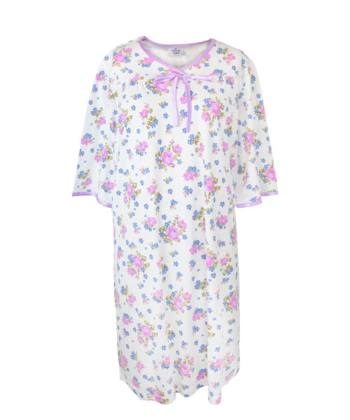 Silverts SV26000 Soft Womens Hospital Gowns Rose Print, Size=XS, SV26000-SV239-XS