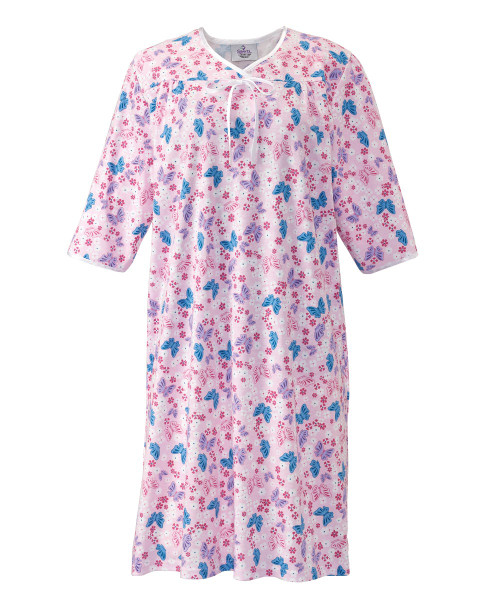 Silverts SV26000 Soft Womens Hospital Gowns Pink Butterfly, Size=2XL, SV26000-SV1327-2XL