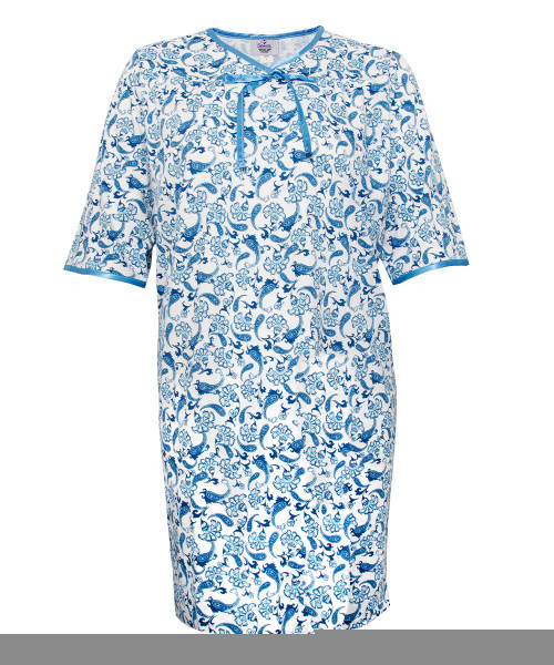 Silverts SV26000 Soft Womens Hospital Gowns Blue Paisley, Size=2XL, SV26000-SV113-2XL