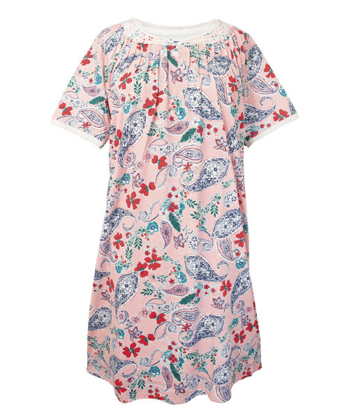 Silverts SV26280 Adaptive Hospital Gowns Nursing Home & Home Care   Pink Paisley, Size=L, SV26280-SV1430-L