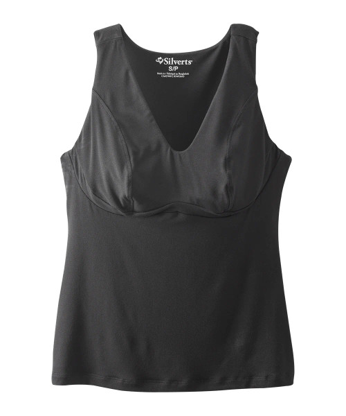 Women's Adaptive Wire-Free Breast Nest Bra Camisole - Black 