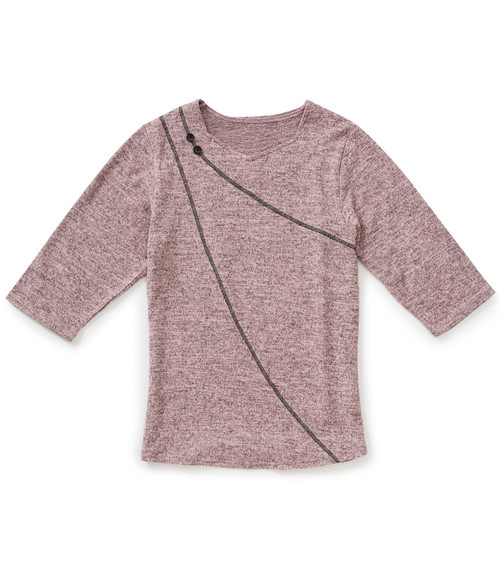 Silverts SV22160 Women's Antimicrobial Basic Open Back Top Mauve, Size=XL, SV22160-SV292-XL