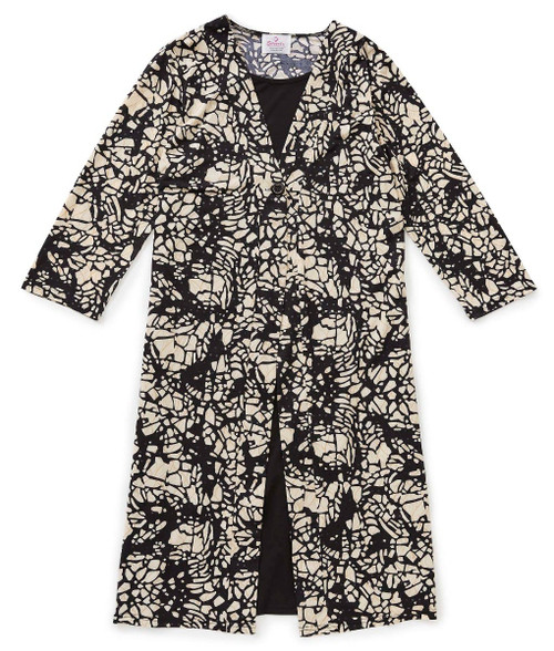 Women's Open Back Two-fer Dress Geo/Black, SV24930-S51482 Sizes: S-3XL