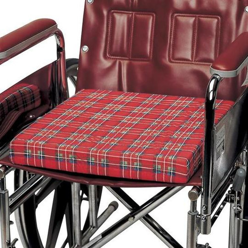 Cloth-covered foam wheelchair cushion, 16" x 18" (6227) (6227) Cloth-covered foam wheelchair cushion, 16" x 18" (6227) (6227)