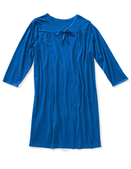 Silverts SV26120 Women's Antimicrobial Open Back Nightgown Blue, Size=M, SV26120-SV15-M Silverts SV26120 Women's Antimicrobial Open Back Nightgown Blue, Size=M, SV26120-SV15-M