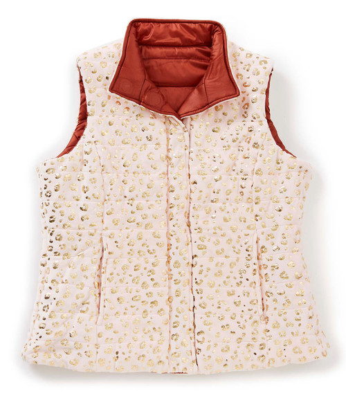 Silverts SV27030 Women's Sleeveless Reversible Magnetic Front Vest Rust/Pink, Size=M, SV27030-SV1450-M