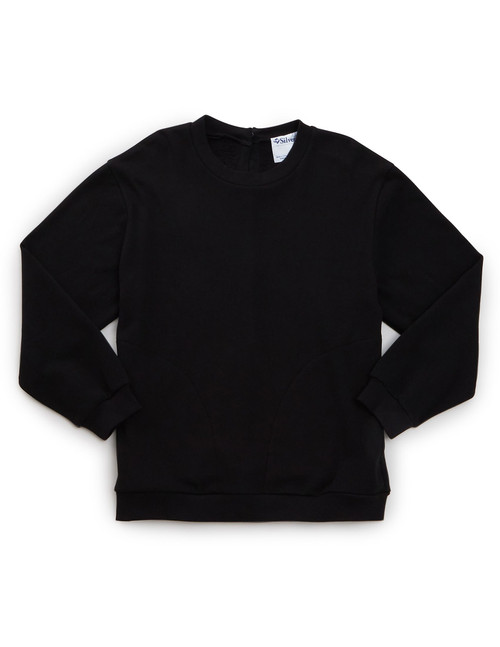 Silverts SV51040 Men's Open Back Adaptive Fleece Sweatshirt Black, Size=M, SV51040-SV2-M