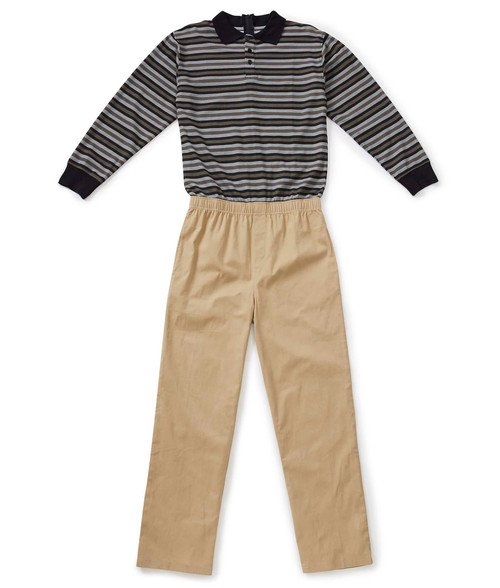 Silverts SV51230 Men's Antistrip Suit 2-Piece Look Long Sleeve Gray/Khaki, Size=M, SV51230-SV1458-M Silverts SV51230 Men's Antistrip Suit 2-Piece Look Long Sleeve Gray/Khaki, Size=M, SV51230-SV1458-M