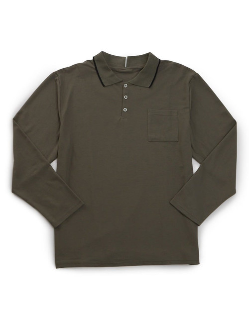 Silverts SV51240 Men's Antimicrobial Open Back Polo Shirt Olive, Size=2XL, SV51240-SV564-2XL